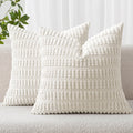 MIULEE Fall Decorative Throw Pillow Covers 18x18 Dark Rust Pack of 2