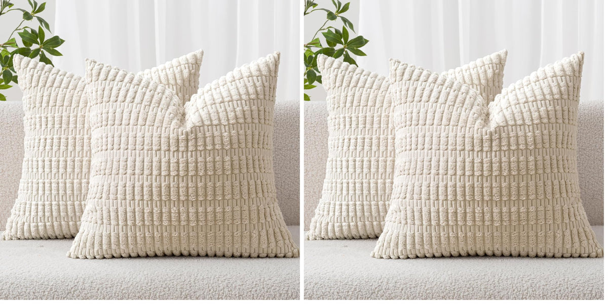MIULEE Fall Decorative Throw Pillow Covers 18x18 Dark Rust Pack of 2