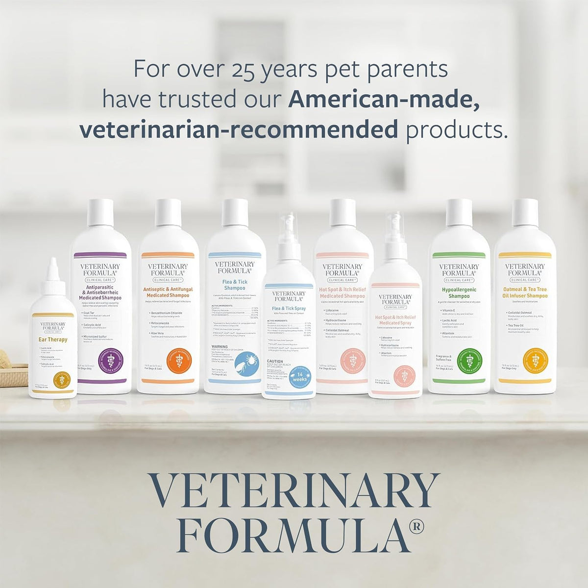 Veterinary Formula Clinical Care Hot Spot & Itch Relief Medicated Shampoo for Dogs and Cats 16oz – Helps Alleviate Sensitive Skin, Scratching, and Licking of Coat
