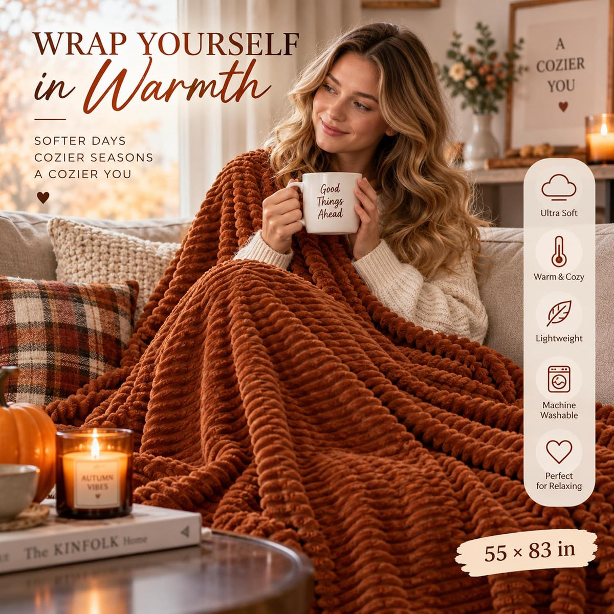 Remagr 8 Pcs Fall Gift Basket for Women Autumn Thanksgiving Gift Stuffers