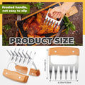 Sieral 4 Pcs Turkey Lifter Forks Meat Claws, Wooden, Classic