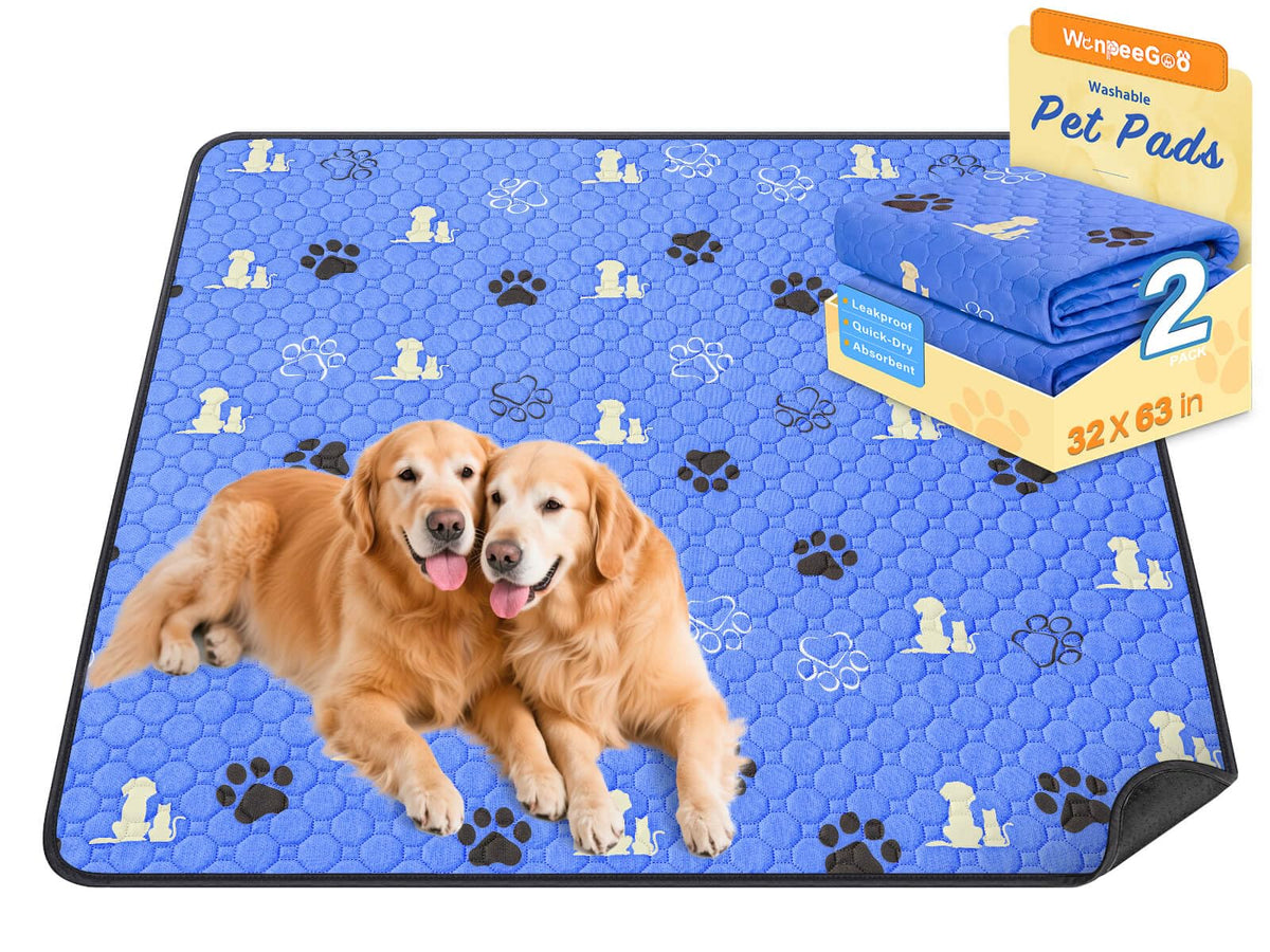 WanpeeGoo Washable Pee Pads for Dogs, Waterproof, 18 x 24 in, 4 Pack, Gray | Super Absorbent, Waterproof and Non-Slip; Washable, Reusable Dog Pads for Crates, Playpens, Floors, Furniture and Travel