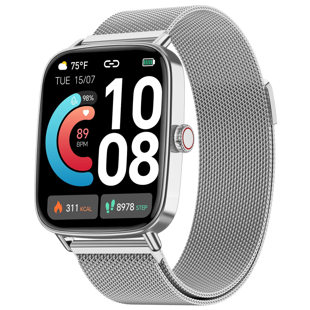 Smart Watch for Women, 1.85" HD Smartwatch (Answer/Make Calls), 2 Bands