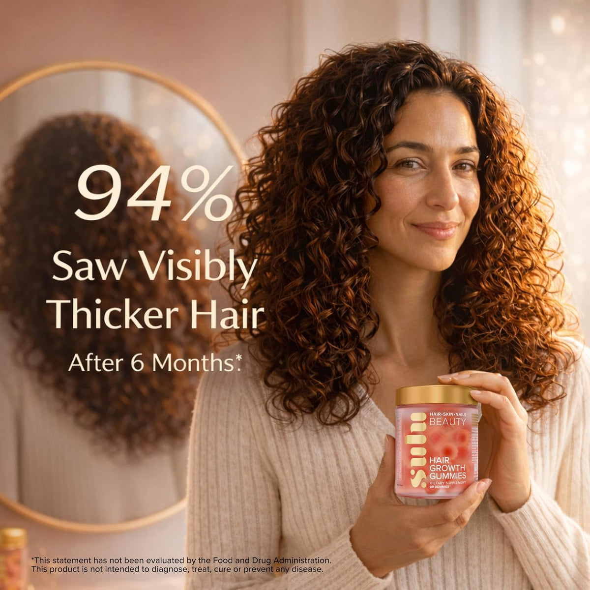 SULU Hair Growth Gummies - Biotin Supplements for Women Skin Nails Vitamins