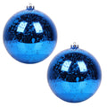 Extra Mercury Hanging Shatterproof Tree Ball Christmas Ornaments(Gold, 4 inch/4 Pcs)