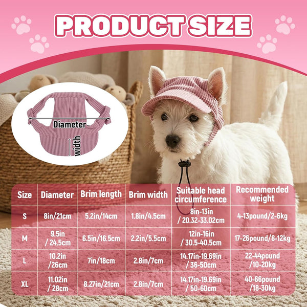 Rbenxia Dog Sun Hat with Ear Holes Pet Summer Baseball Beach Visor Hat