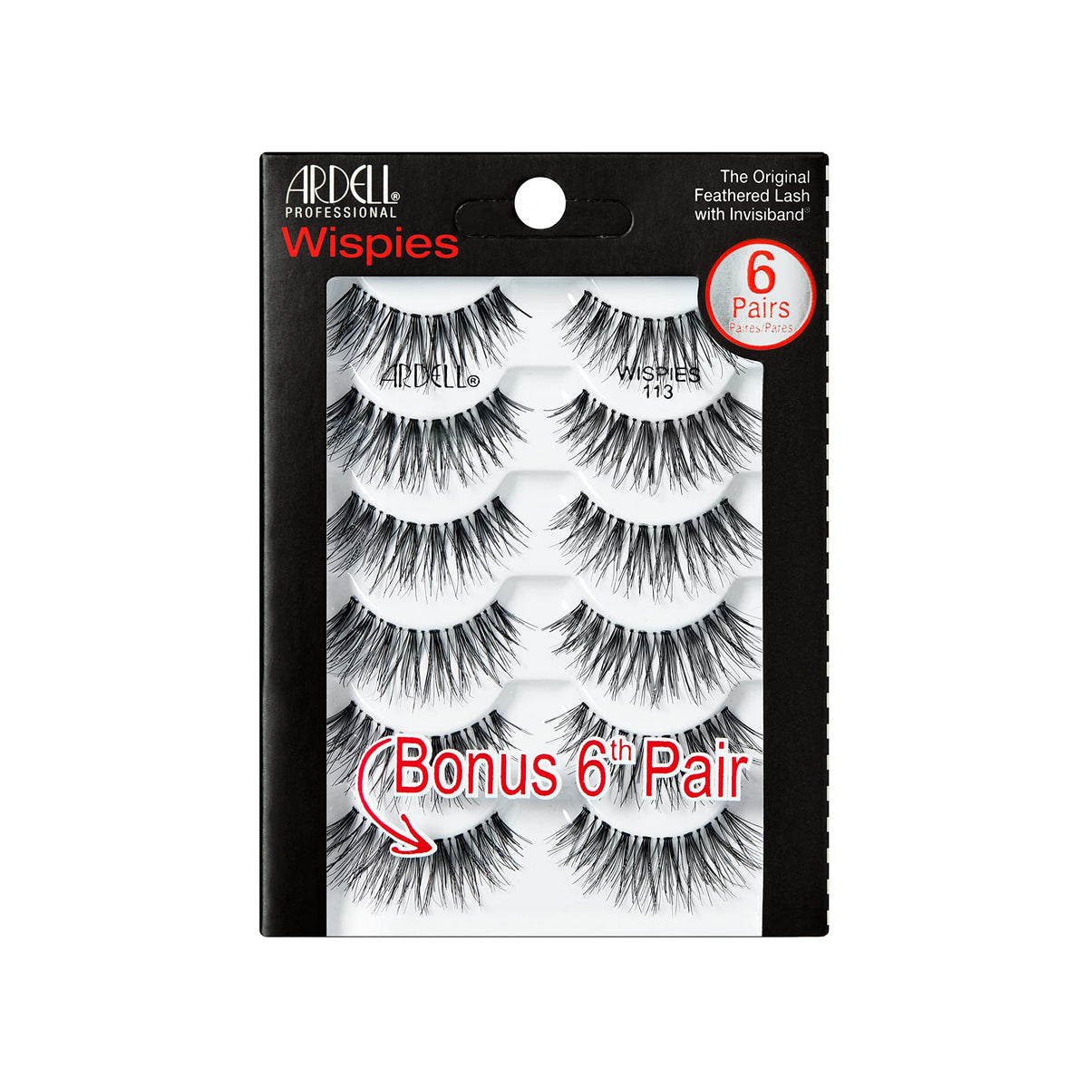 Ardell Demi Wispies False Eyelashes – Natural Wispy Strip Lashes with Invisiband, Lightweight Reusable Fake Lashes for Volume & Length, 4 Pairs