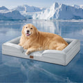 Bedsure Orthopedic Dog Bed Medium Size Dogs - Washable Small Medium Dog Cat Bed Waterproof, Comfort Cats Couch Sofa with Washable Removable Cover, Pets Bed with Nonskid Bottom, Grey, 28"