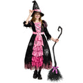 Spooktacular Creations Fairytale Witch Cute Witch Costume Deluxe Set with Broom for Girls
