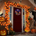 Timer&3 Pack Fall Decor 30Ft Fall Garland with Lights 60LED Autumn Garland | Patented Realistic Maple Leaves Garland Fall Decorations for Home, Battery Operated Waterproof Thanksgiving Halloween Decor