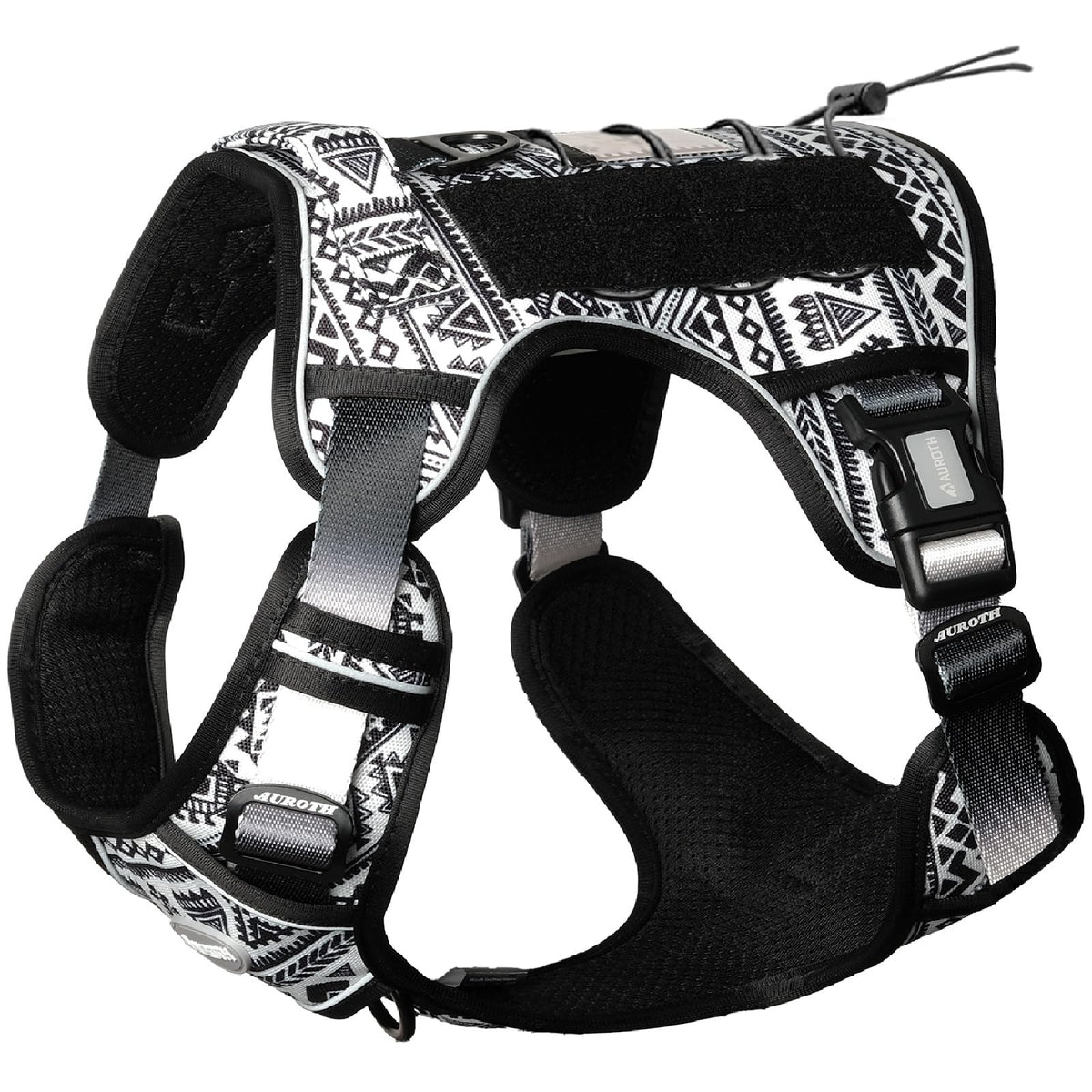 Auroth Tactical Dog Harness for Large Dogs No Pull Adjustable Pet Harness Reflective K9 Working Training Easy Control Pet Vest Military Service Dog Harnesses Army Yellow L