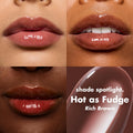 e.l.f. Glow Reviver Lip Oil, Tinted, Hydrating & Non-Sticky, Hot as Fudge