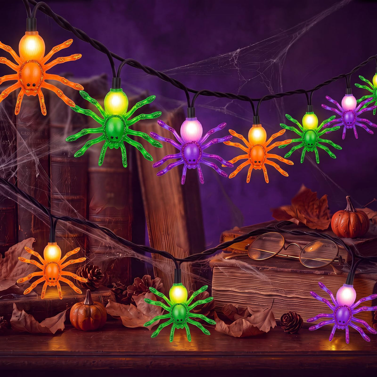 8.5 FT Fall String Lights with 10 LED 3D Acorn Plug in Autumn Décor Lights