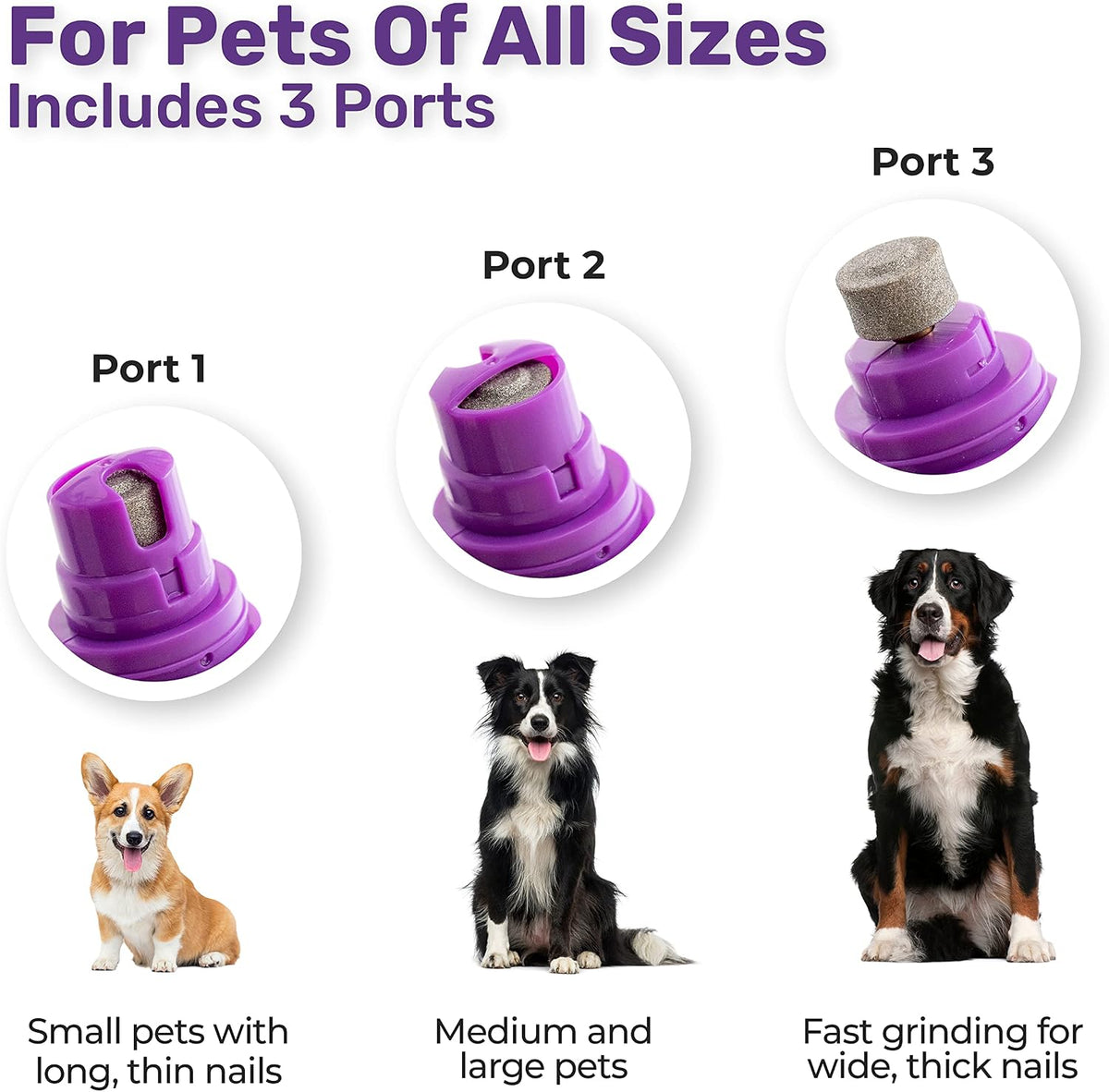 Hertzko Electric Cat & Dog Nail Grinder - Rechargeable Cat Nail Grinder & Dog Nail Grinder Small Dogs & Large Dogs Trimmer, Professional Pet Grooming Kit with USB Wire