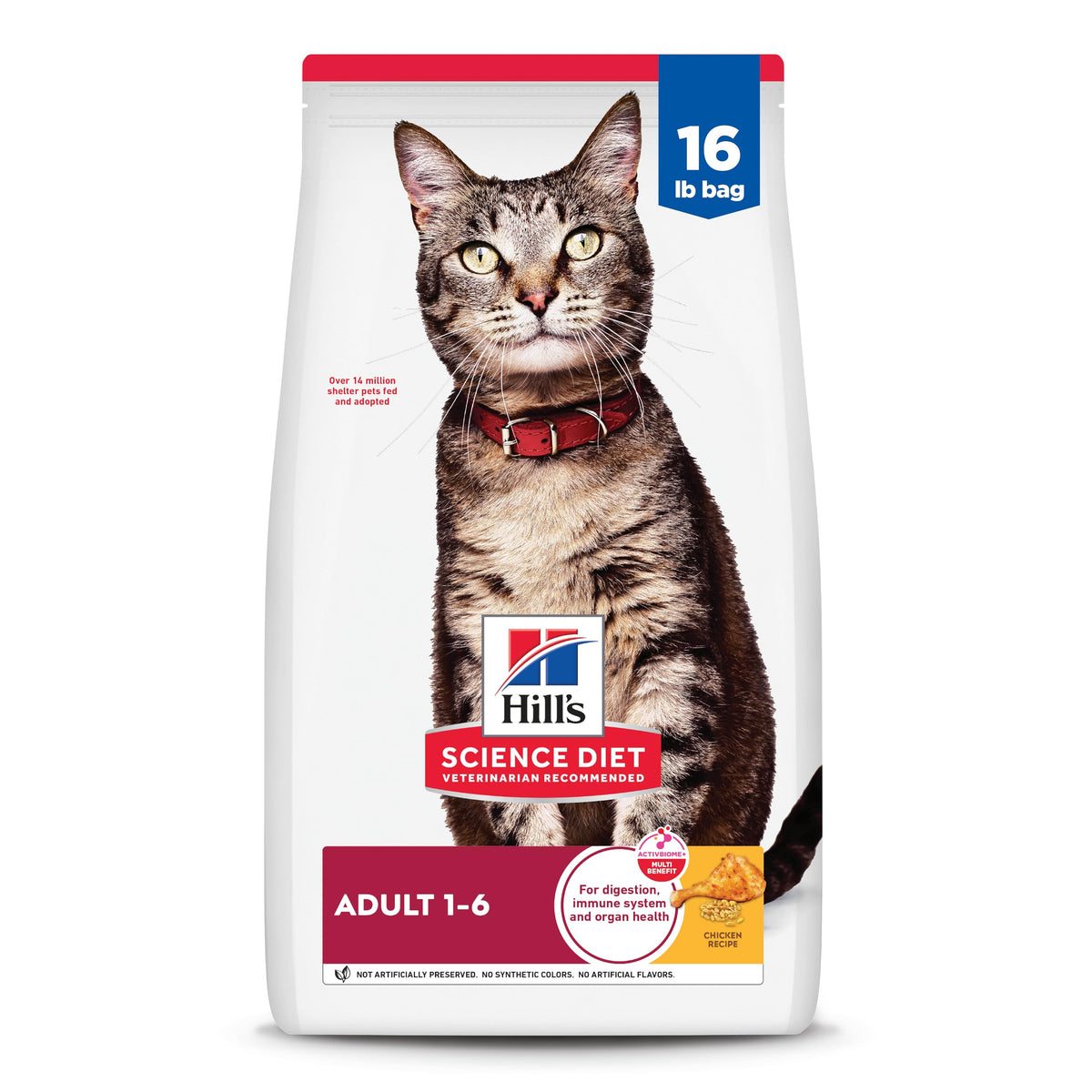 Hill's Science Diet Adult 1-6 Dry Cat Food, Chicken, 4 lb. Bag