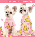 Dog Pajamas for Small Dogs Stretchy Chihuahua Clothes Summer Doggie Onesie Cute Puppy Pjs Girl Boy Pet Clothing Cat Onesie (Duck, Small)