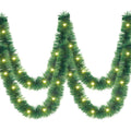 16.4 ft Christmas Tinsel Garland with Light, Multicolor, Red and Green