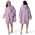 Bedsure Soft Wearable Blanket Hoodies for Women, Grey, Standard