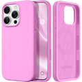GolbinBox Magnetic for iPhone 16 Pro Max Case, Silicone Cover, Chalk Pink