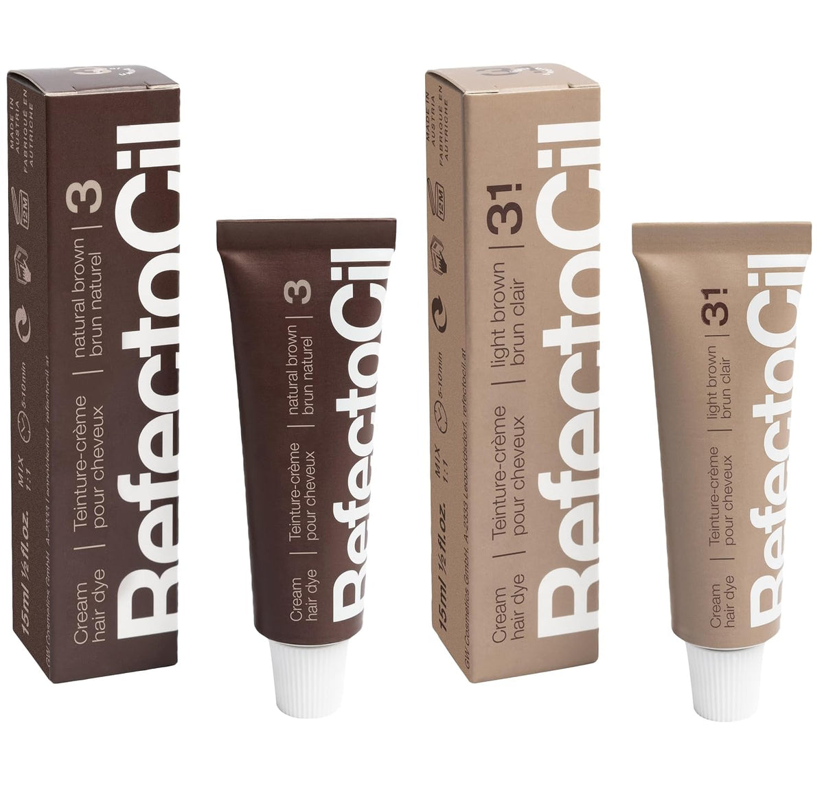 RefectoCil Cream Hair Dye 2-Pack – Professional Long-Lasting Hair Tint | Twin Pack for Regular Users and Salons – Use With 3% Developer (Sold Separately)