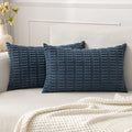 MIULEE Fall Decorative Throw Pillow Covers 18x18 Dark Rust Pack of 2