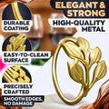 Thanksgiving Napkin Rings Set of 12 Gold Leaf, Christmas Napkin Rings