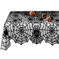 Halloween Table Runner, Black Lace Spider Web Table Runners for Halloween Decor/Party Dinner Table Decoration 18 x 72Inch