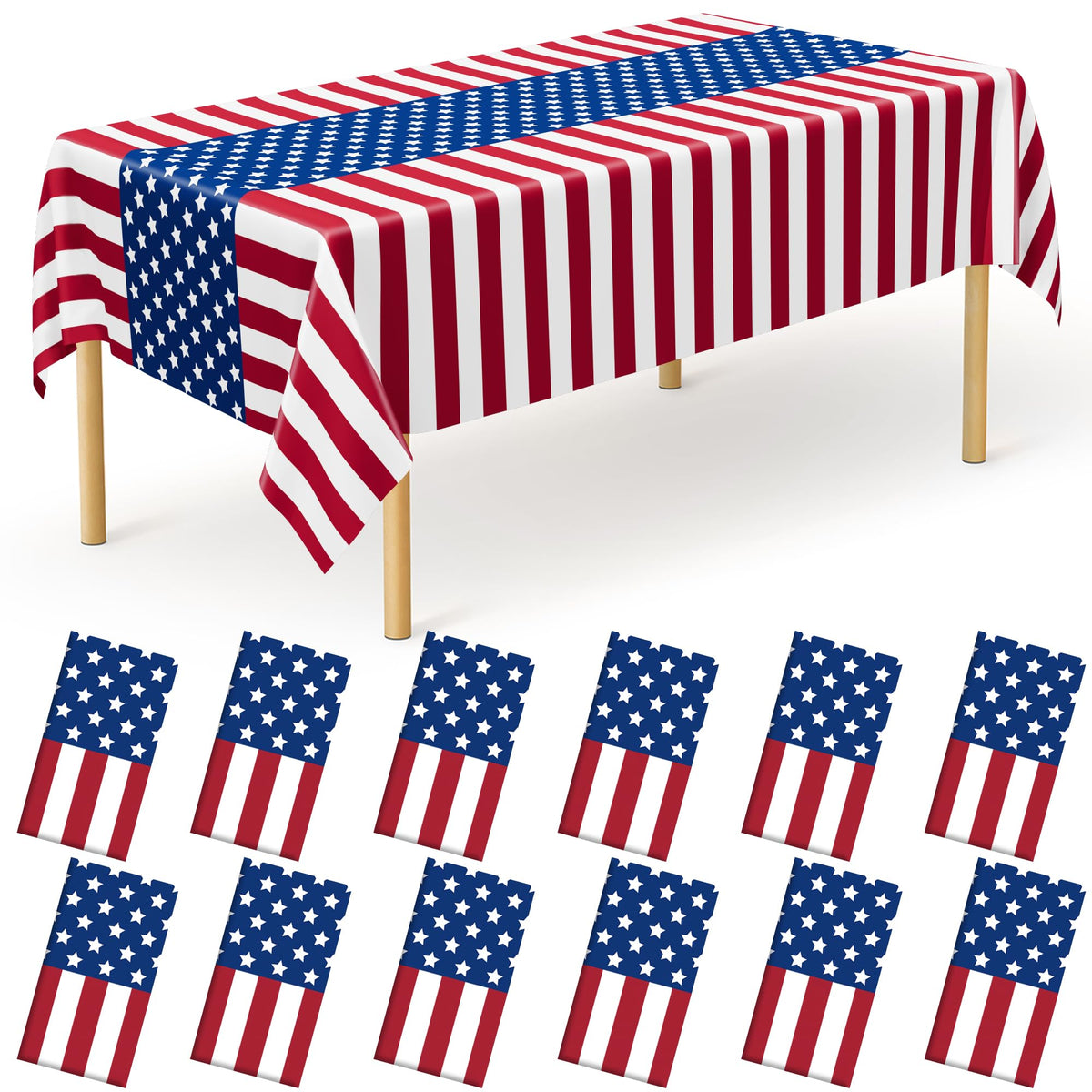 3 Pack Thanksgiving Tablecloths, 108" x 54" Disposable Turkey Table Cloth