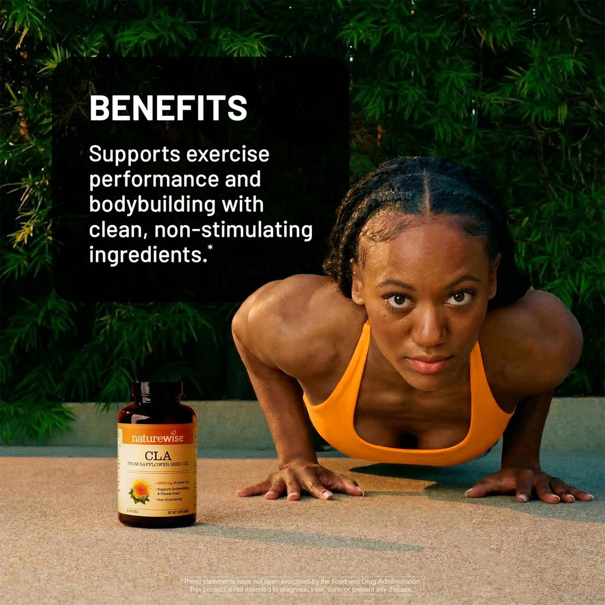 NatureWise CLA 1250 - Conjugated Linoleic Acid Supplement for Women and Men, Not Stimulating, Supports Healthy Weight, Fitness Goals - Non-GMO, Gluten Free - 180 Softgels[2-Month Supply]