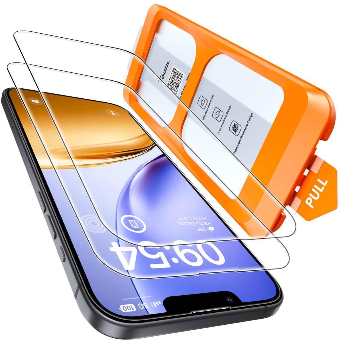 TOCOL for iPhone 15 Pro Screen Protector, Easy Installation