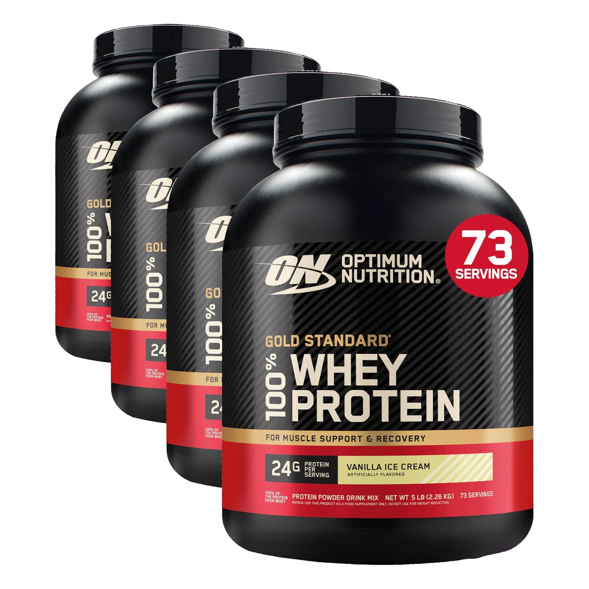 Optimum Nutrition Gold Standard 100% Whey Protein Powder, Cookies & Cream, 2 Pound (Packaging May Vary)