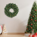 Christmas Wreath Pre Lighted 24 inch with 50 Led, Battery Operated Artificial Christmas Wreaths for Front Door with Lights, Green Christmas Decoration for Door Windows Wall