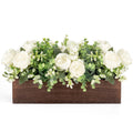 Dahey Artificial Flowers in Wood Box, Fall Centerpieces for Table Decor