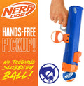 Nerf Dog Tennis Ball Blaster Dog Toy Blue/Orange, 16 Inch Compact Blaster with 1 Ball