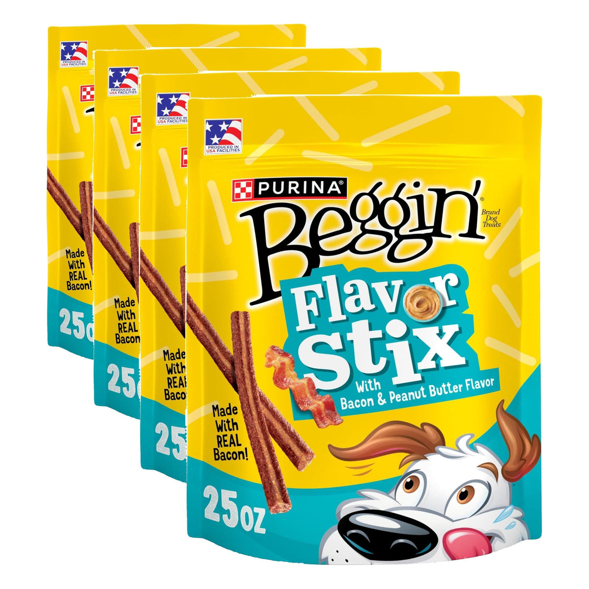 Purina Beggin' Flavor Stix with Bacon and Peanut Butter Flavor Dog Chew Stix - 40 oz. Pouch