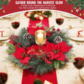 24 Inch Christmas Wreath for Front Door Outdoor with Hangers