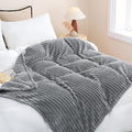 Burnt Orange Fleece Throw Blanket 50”×60” for Couch Sofa Livingroom