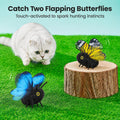 Potaroma 2 Pcs Flapping Butterfly Interactive Cat Toys with Catnip