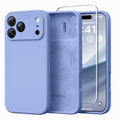 GolbinBox Magnetic for iPhone 16 Pro Max Case, Silicone Cover, Chalk Pink