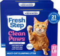 Fresh Step Advanced Clean Paws Multi Cat Clumping Litter with Febreze Freshness, Low Tracking, 18.5 lb. Box, Pack of 2