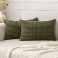 MIULEE Fall Decorative Throw Pillow Covers 18x18 Dark Rust Pack of 2