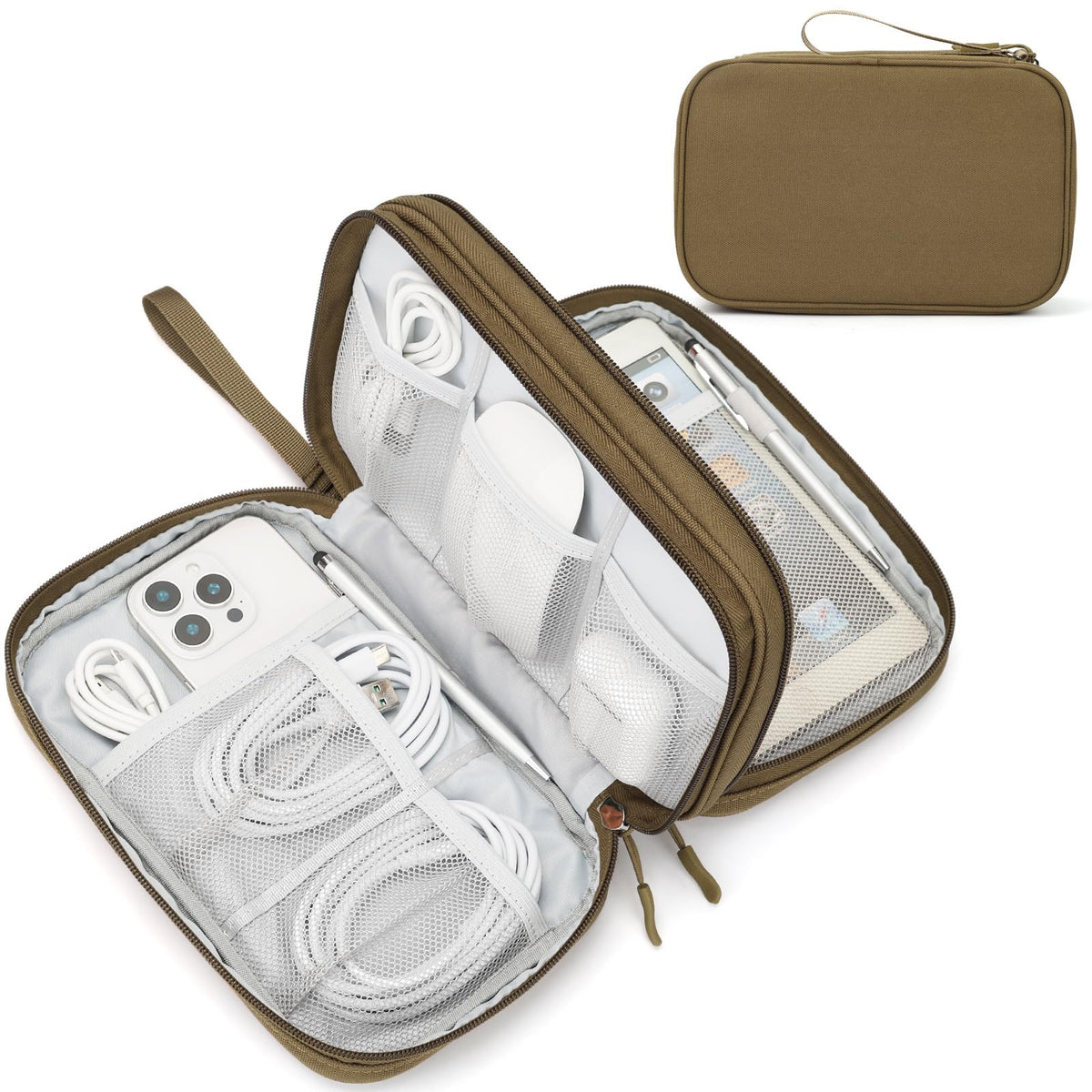 FYY Electronic Organizer, Travel Tech Pouch Bag, Cable Organizer Black