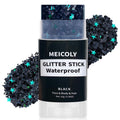 MEICOLY Orange Face Glitter Stick,Halloween Hair Glitter Stick for Women,Autumn Sparkle Orange Accessories Body Glitter Makeup,Waterproof Fall Face Glitter for Party Rave Festival