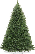Casafield 7.5FT Realistic Green Spruce Unlit Artificial Holiday Christmas Tree with Sturdy Metal Stand