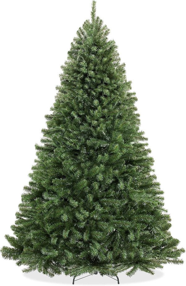 Casafield 7.5FT Realistic Green Spruce Unlit Artificial Holiday Christmas Tree with Sturdy Metal Stand