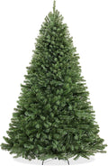 Casafield 7.5FT Realistic Green Spruce Unlit Artificial Holiday Christmas Tree with Sturdy Metal Stand