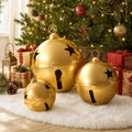 Christmas Decor, Set of 3 Giant Metal Christmas Bells (7.1", 9.84", 12.2")