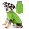 Dog Sweaters for Small Dogs Small Dog Clothes for Winter Solid Knitted Puppy Clothes Warm Turtleneck Doggy Coat Pullover Pet Cat Sweater with Heart-Shape Design(Khaki, X-Small)