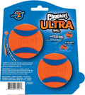 Chuckit! Ultra Ball Dog Toy - Medium Bouncy Fetch Balls For Dogs 20-60 lbs - Made from Durable Rubber - Floating Water Pet Toys - Size Medium - 2.5-inch Diameter - Pack of 4