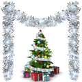 16.4 ft Christmas Tinsel Garland with Light, Multicolor, Red and Green